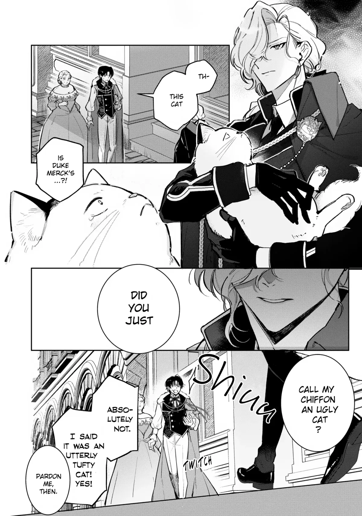 A Timid Lady was Turned into an Ugly Cat, but on the Verge of Fainting is  Picked up by the Most Fearsome Military Duke Chapter 7 page 4 - 