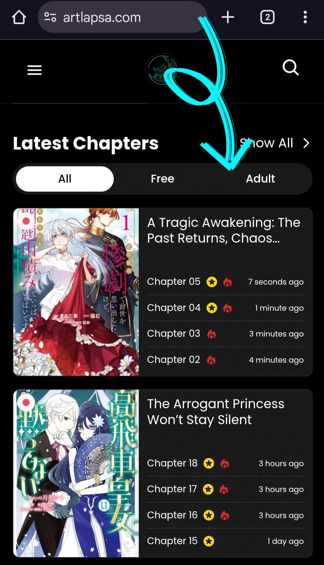 A Tragic Awakening: The Past Returns, Chaos Follows Chapter 1.2 page 2 - 