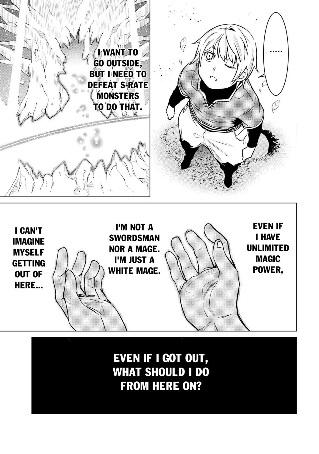 A White Mage Who Was Exiled After Being Handed a Knife in an SSS-Rank Dungeon: Due to the Curse of Yggdrasil, He Overcame His Weak Point, Lack of Magical Power, and Became the Strongest in the World Chapter 2.1 page 14 - 