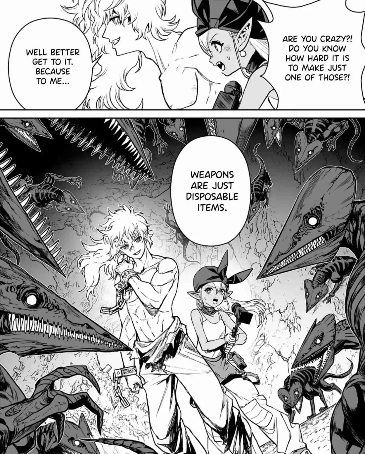 Abandoned ~Tsuyosugite Buki ga Kowareru Yuusha to Buki Shokunin no Elf~ Chapter 1 page 101 - 