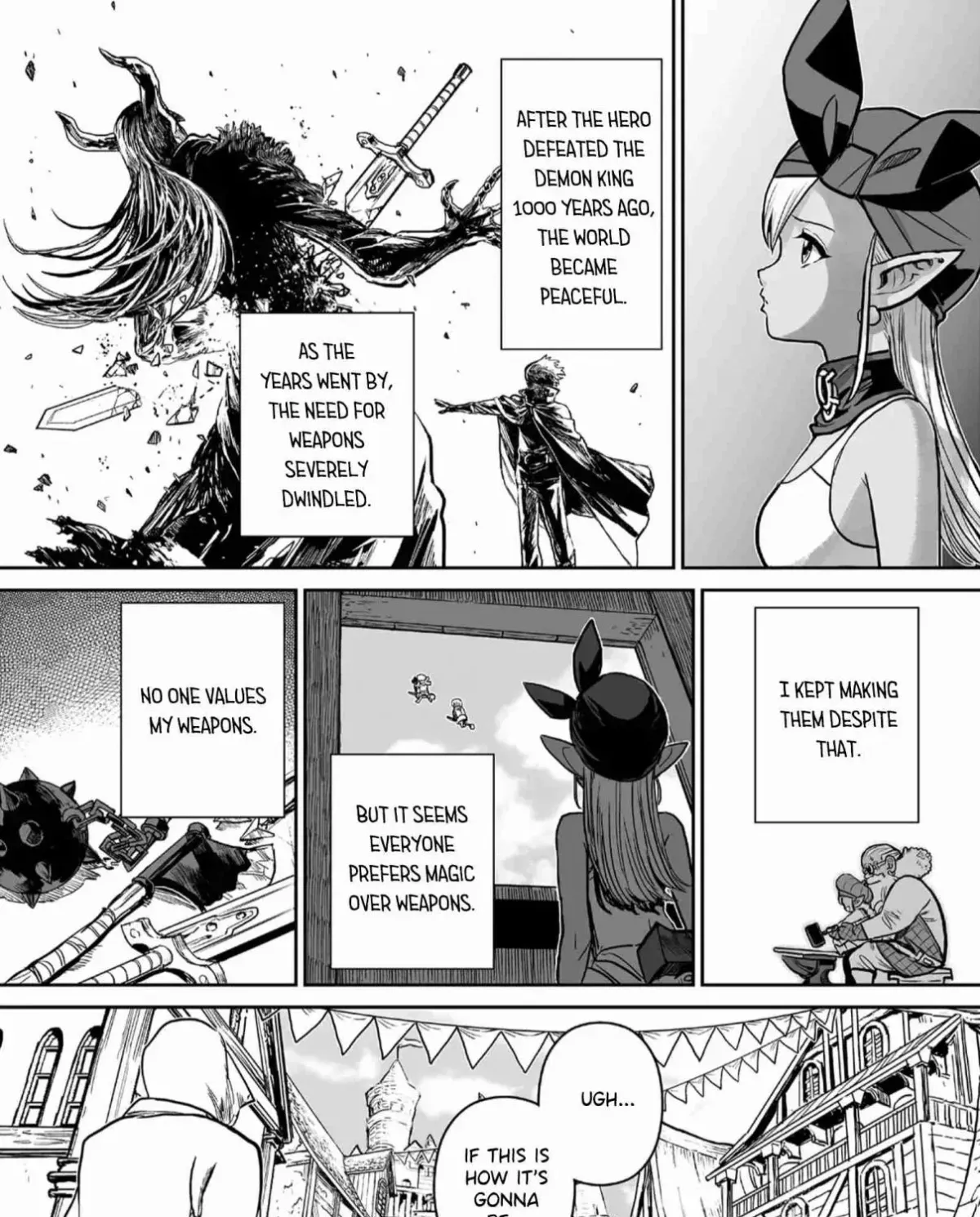 Abandoned ~Tsuyosugite Buki ga Kowareru Yuusha to Buki Shokunin no Elf~ Chapter 1 page 31 - 