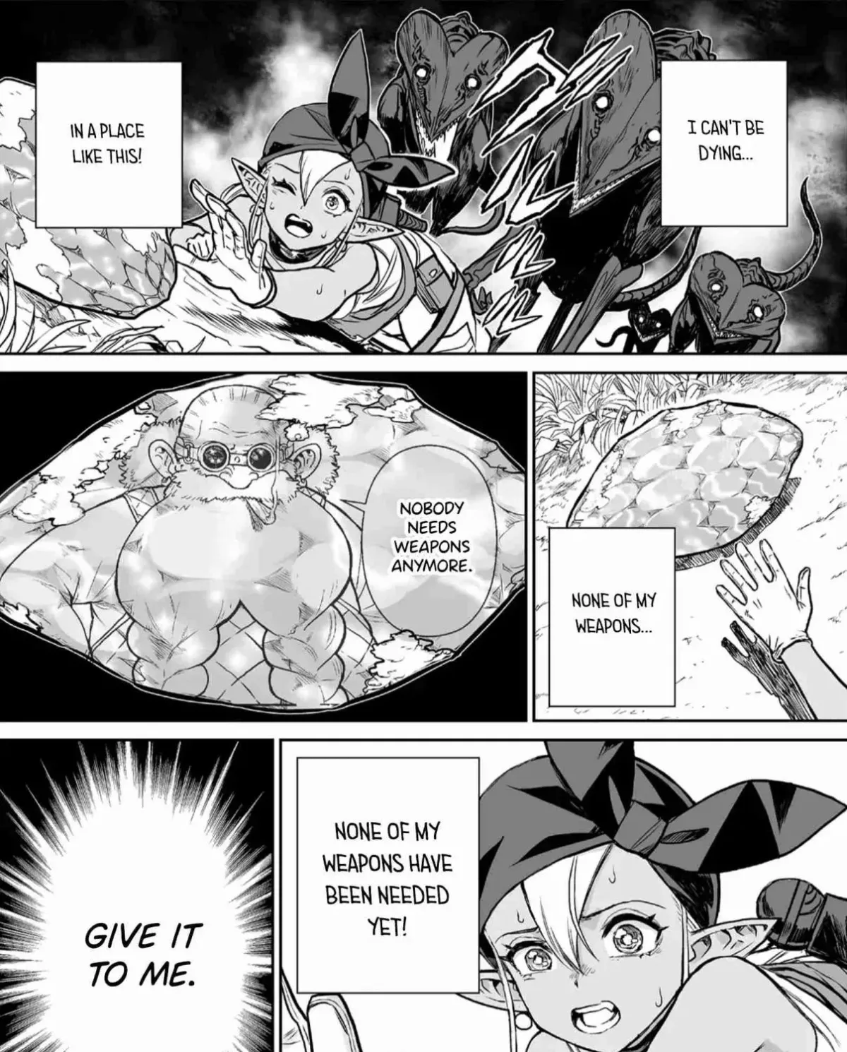Abandoned ~Tsuyosugite Buki ga Kowareru Yuusha to Buki Shokunin no Elf~ Chapter 1 page 61 - 