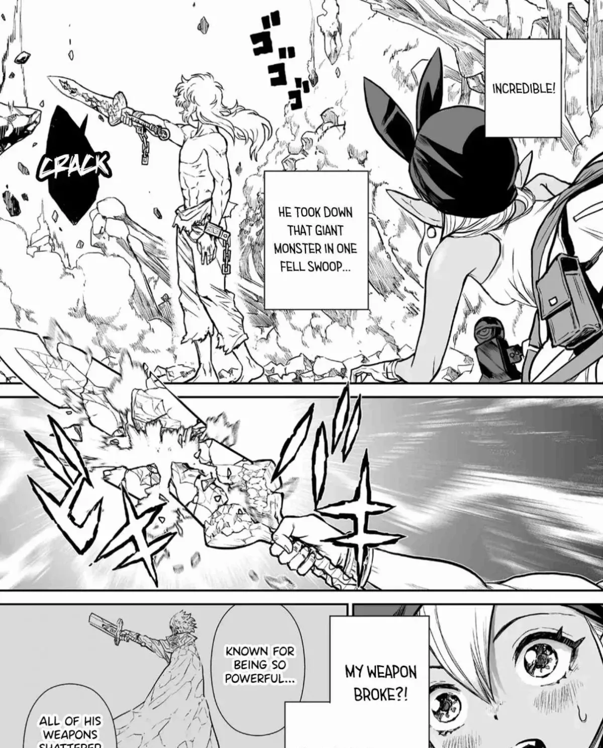 Abandoned ~Tsuyosugite Buki ga Kowareru Yuusha to Buki Shokunin no Elf~ Chapter 1 page 91 - 