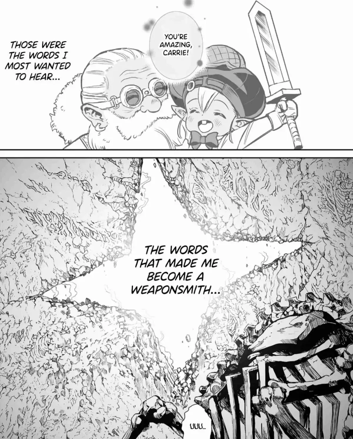Abandoned ~Tsuyosugite Buki ga Kowareru Yuusha to Buki Shokunin no Elf~ Chapter 1 page 97 - 