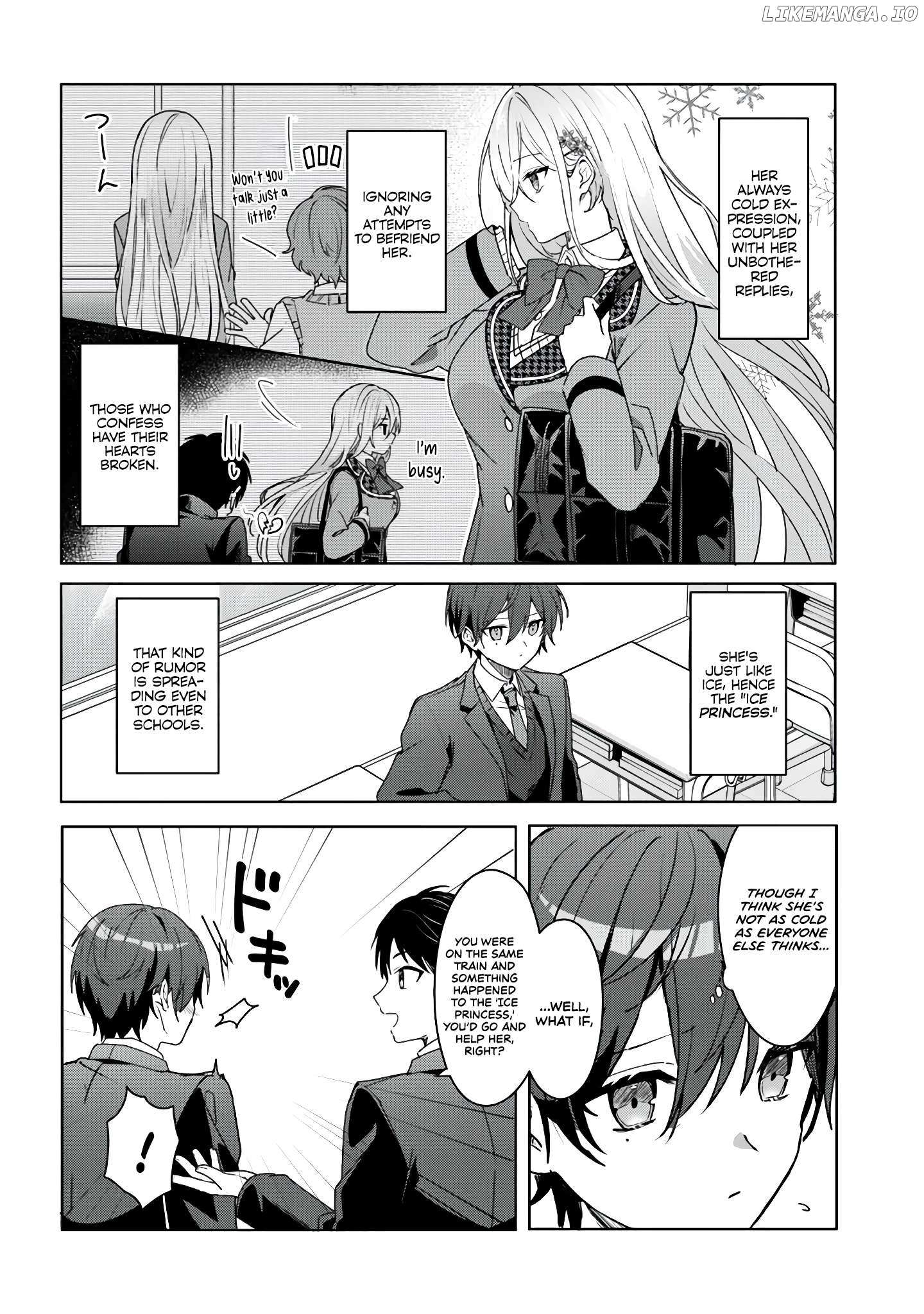After helping “Ice Princess” from another school, I decided to start as a friend Chapter 1.1 page 12 - 