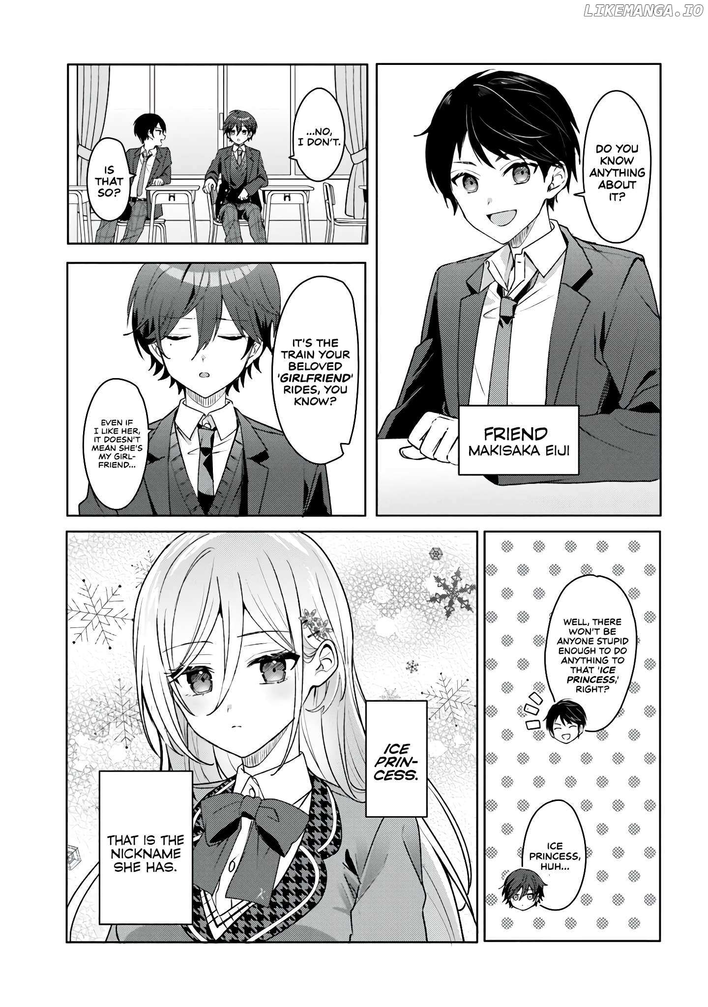 After helping “Ice Princess” from another school, I decided to start as a friend Chapter 1 page 11 - 