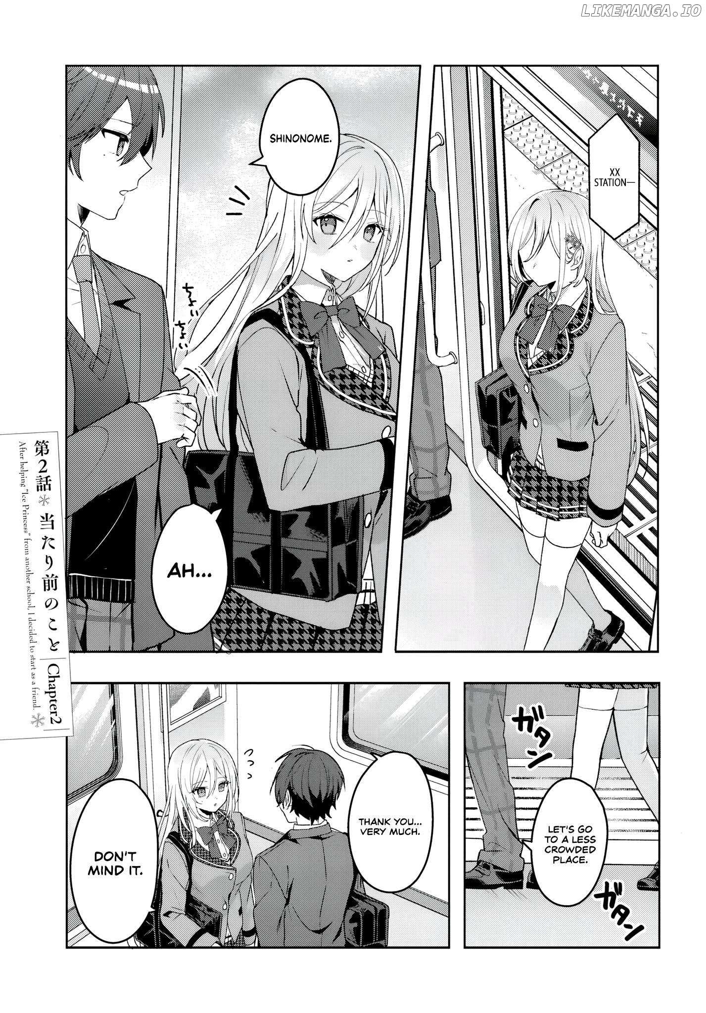 After helping “Ice Princess” from another school, I decided to start as a friend Chapter 2.1 page 3 - 