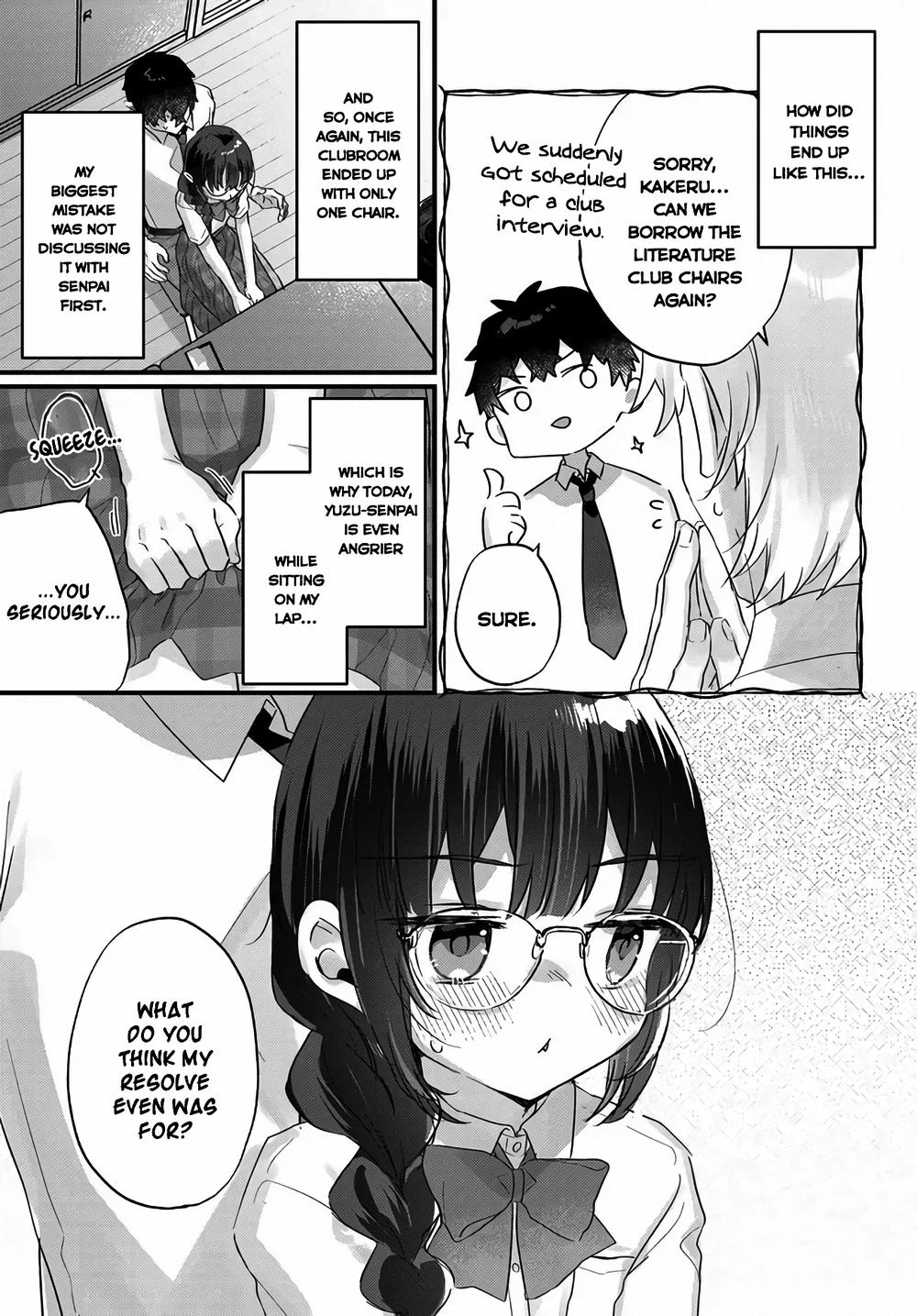 After I Let The Small And Cute Intellectual Senior Of The Literature Club Sit On My Lap, She Started Sitting There Every Day Chapter 3.1 page 4 - 