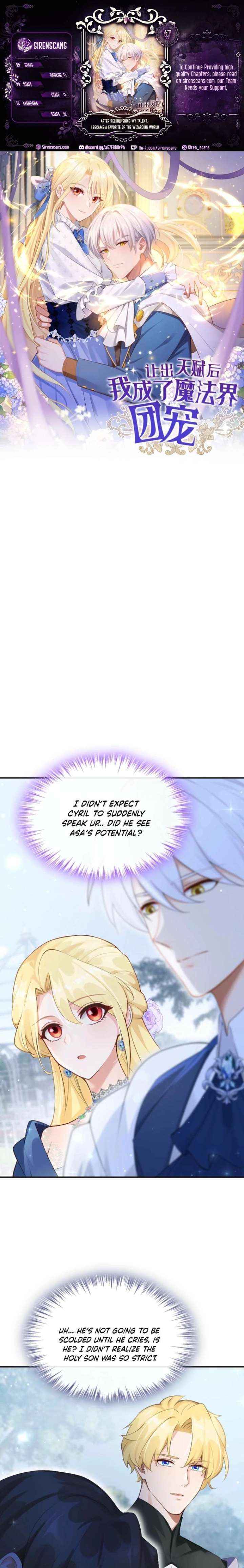 After relinquishing my talent, I became a favorite of the wizarding world Chapter 47 page 1 - 