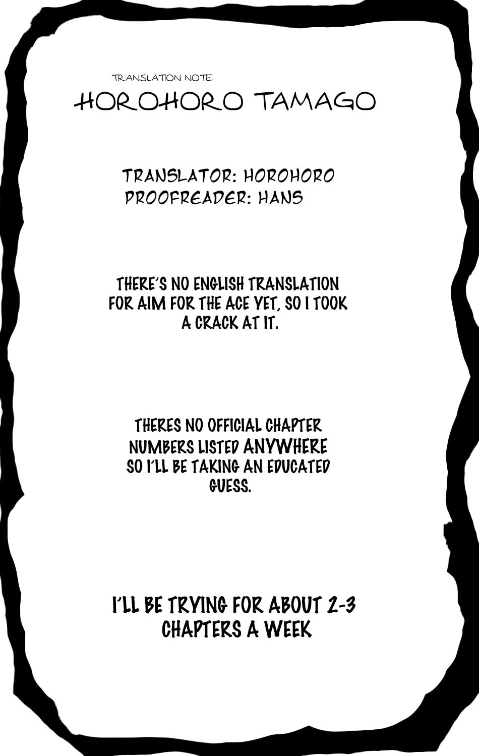 Aim for the Ace! Chapter 1 page 2 - 