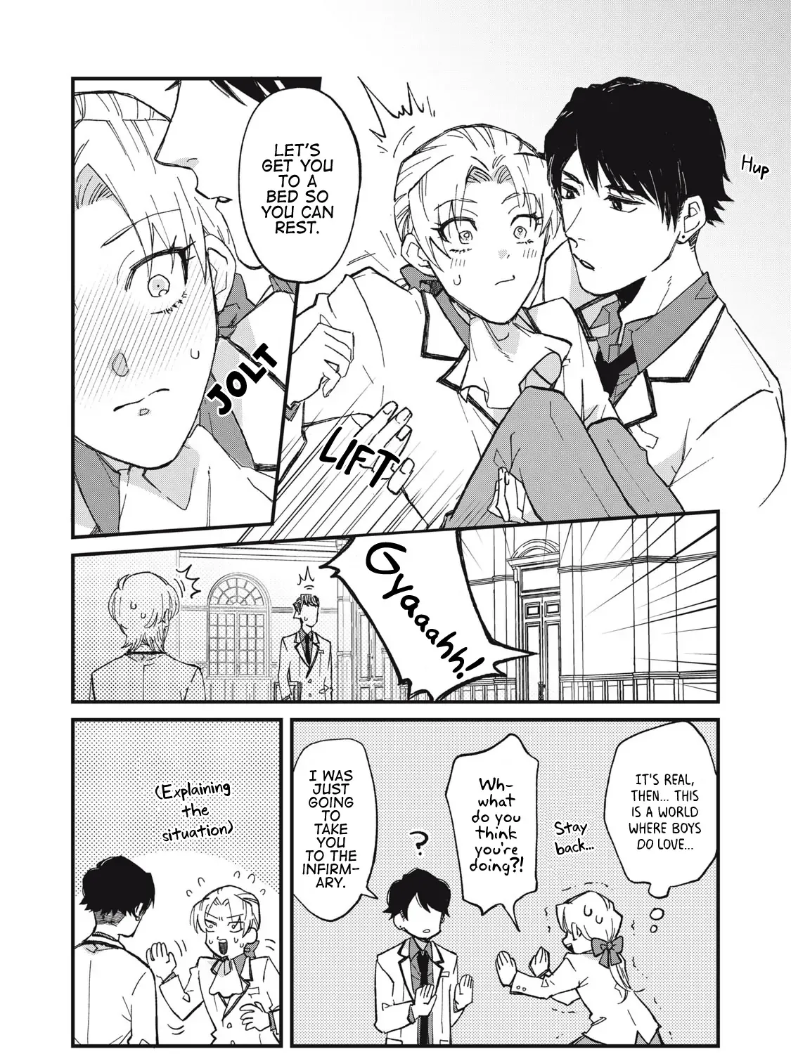 Aishite hoshi no wa ore janai no ni! BL game no akuyaku reisoku ni tensei shita no ni kirawarenakute komattemasu~ Chapter 1 page 14 - 