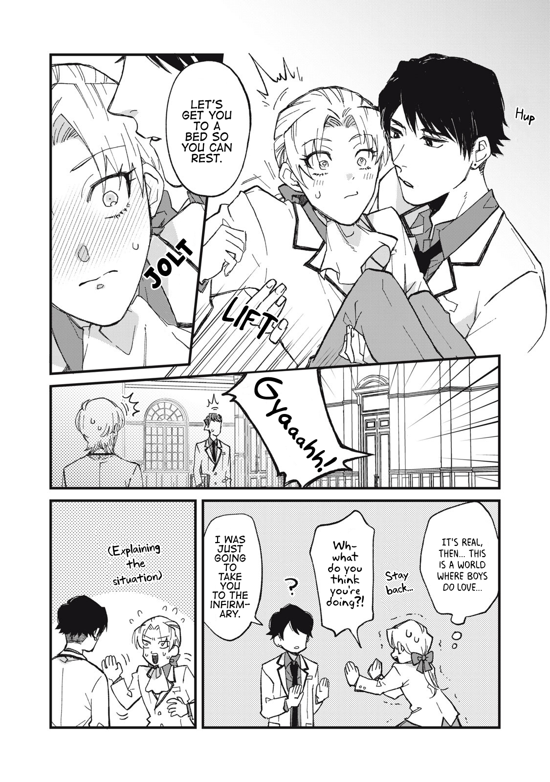 Aishite Hoshi no wa Ore Janai no ni! ~BL Game no Akuyaku Reisoku ni Tenseishita no ni Kirawarenakute Komattemasu~ Chapter 1 page 7 - 