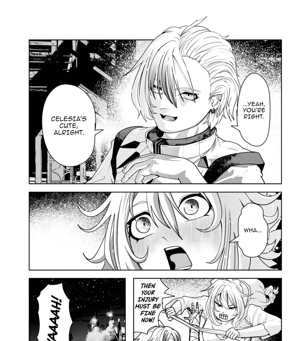 Akuyaku Kizoku ga Hirakinaotte Hametsu Furagu o Jitsuryoku de Hataki Otteitara, Itsunomanika Hirointachi Kara Eiyuushi Sareru you ni Natta ken Chapter 2 page 112 - 