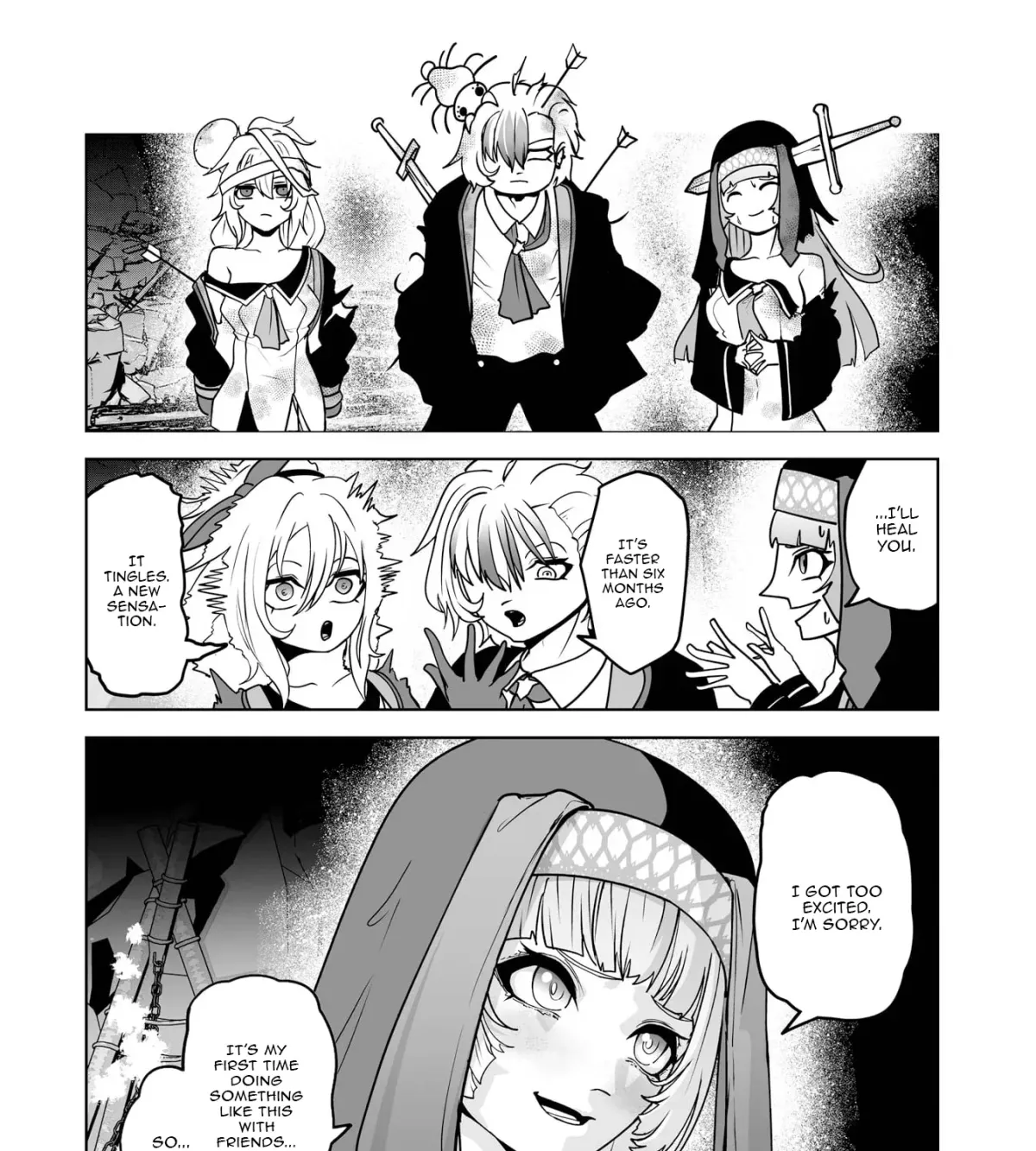 Akuyaku Kizoku ga Hirakinaotte Hametsu Furagu o Jitsuryoku de Hataki Otteitara, Itsunomanika Hirointachi Kara Eiyuushi Sareru you ni Natta ken Chapter 3 page 32 - 