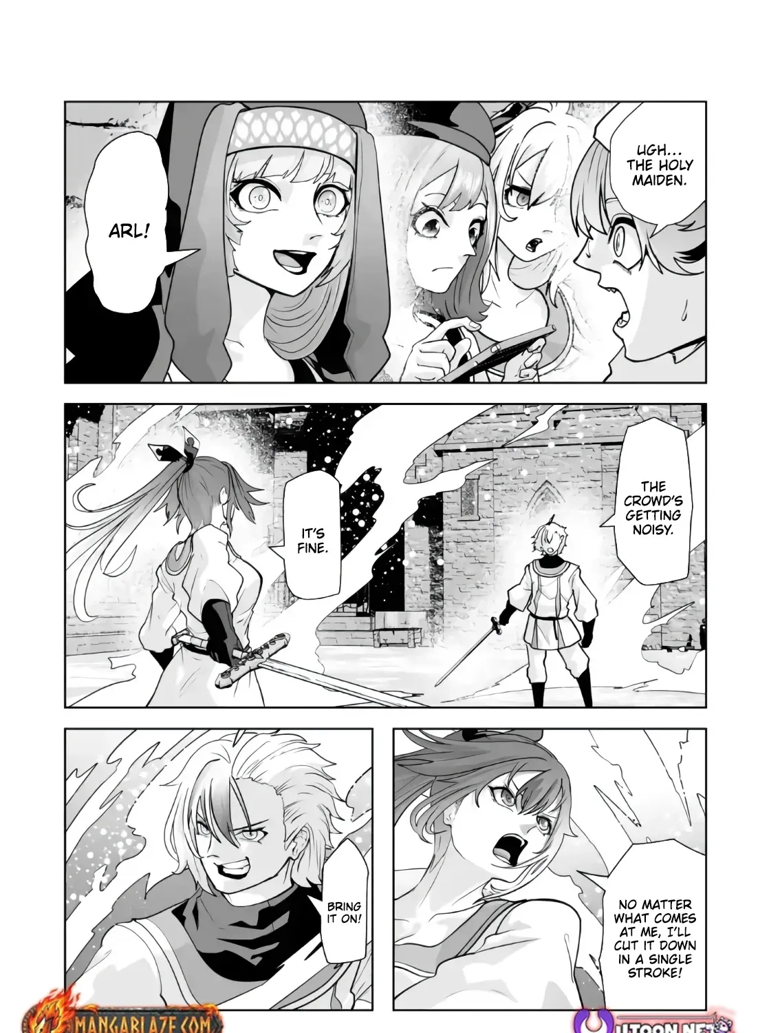 Akuyaku Kizoku ga Hirakinaotte Hametsu Furagu o Jitsuryoku de Hataki Otteitara, Itsunomanika Hirointachi Kara Eiyuushi Sareru you ni Natta ken Chapter 4 page 33 - 