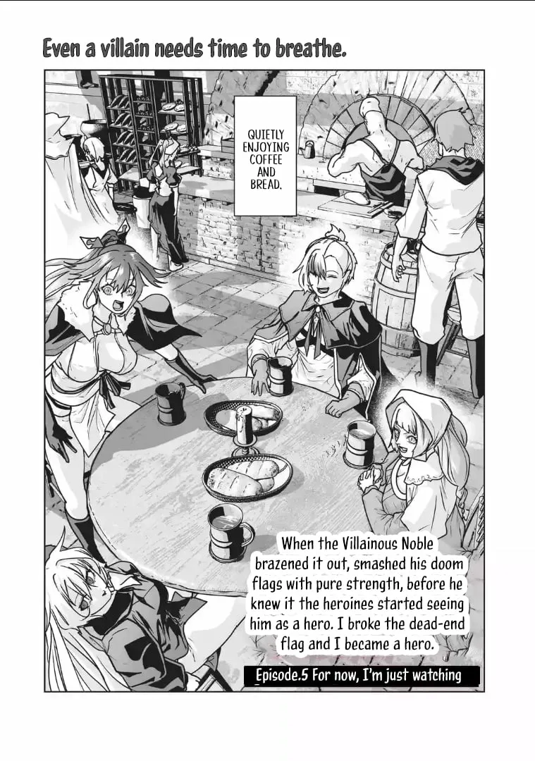 Akuyaku Kizoku ga Hirakinaotte Hametsu Furagu o Jitsuryoku de Hataki Otteitara, Itsunomanika Hirointachi Kara Eiyuushi Sareru you ni Natta ken Chapter 5 page 4 - 