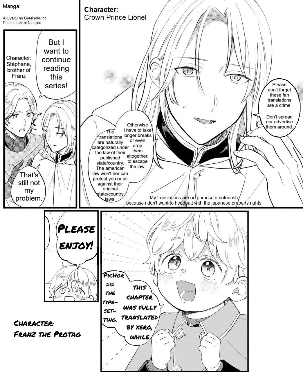 Akuyaku no Goreisoku no Dounika shitai Nichijou Chapter 59 page 1 - 