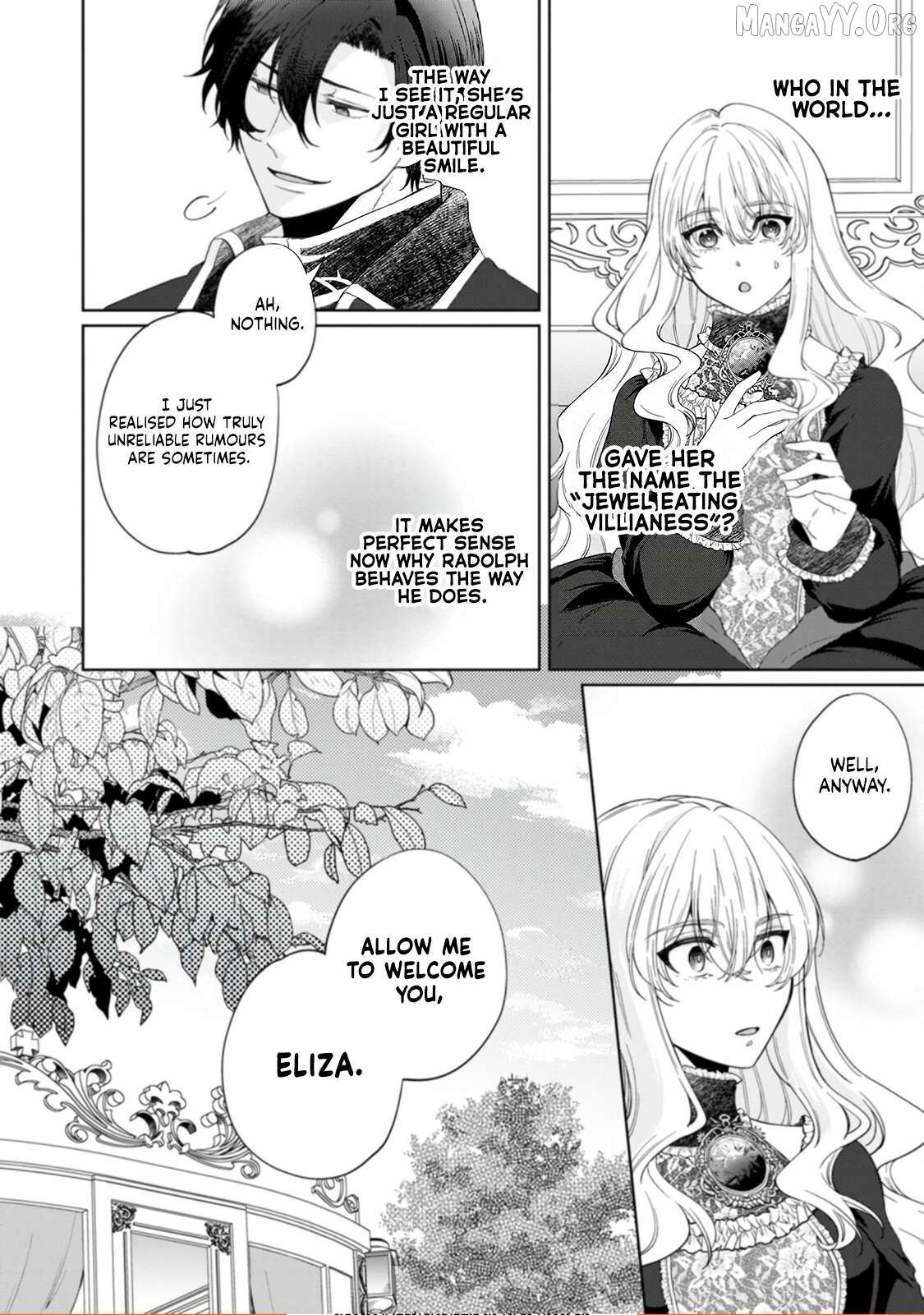 Akuyaku Reijo no Nariagari Ringoku de Hoseki no Seijo to Yobareru Made Chapter 3 page 49 - 