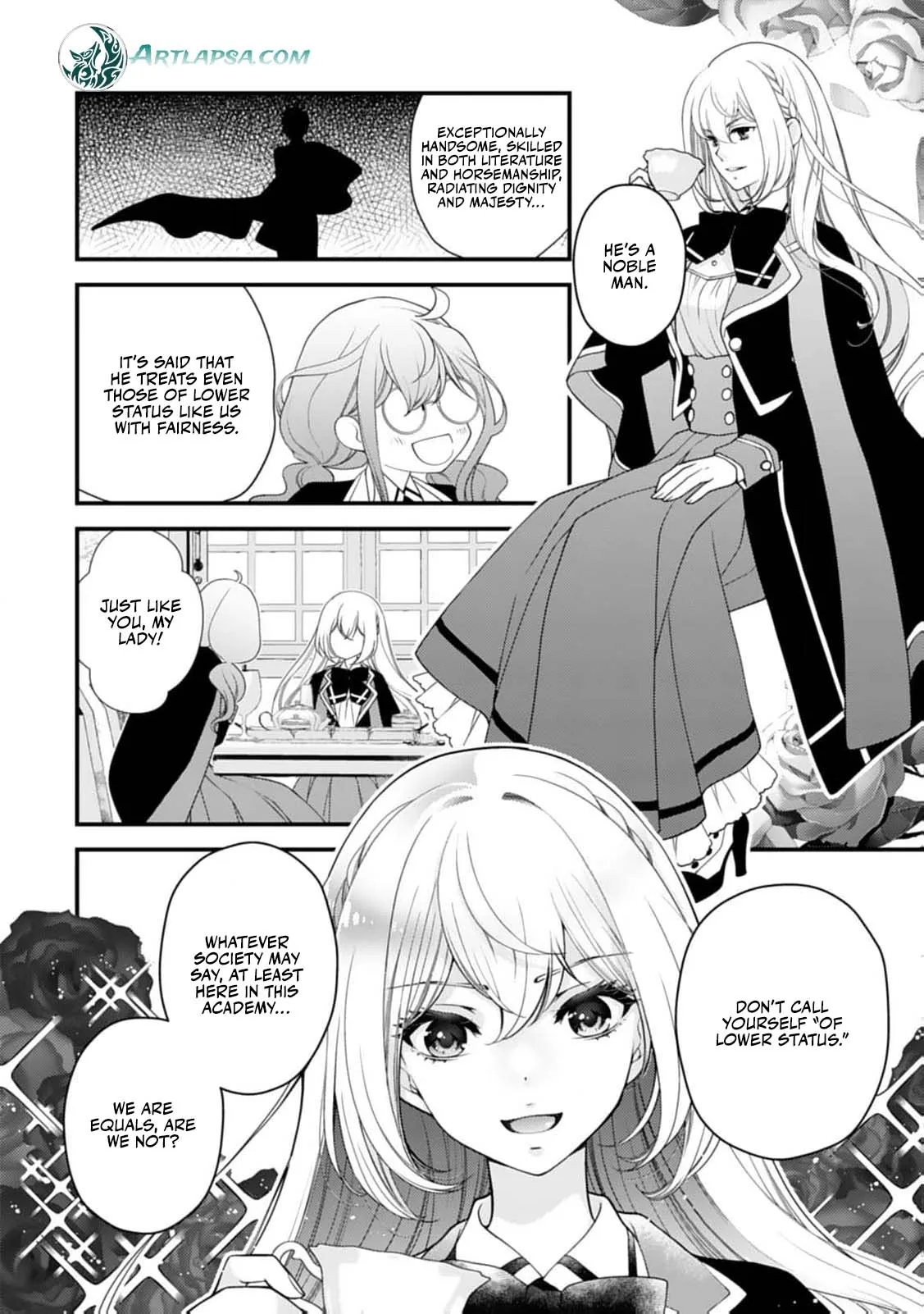 Akuyaku Reijou no Torimaki A desu ga, Outaishi Denka ni Semarareteimasu. Chapter 1 page 4 - 