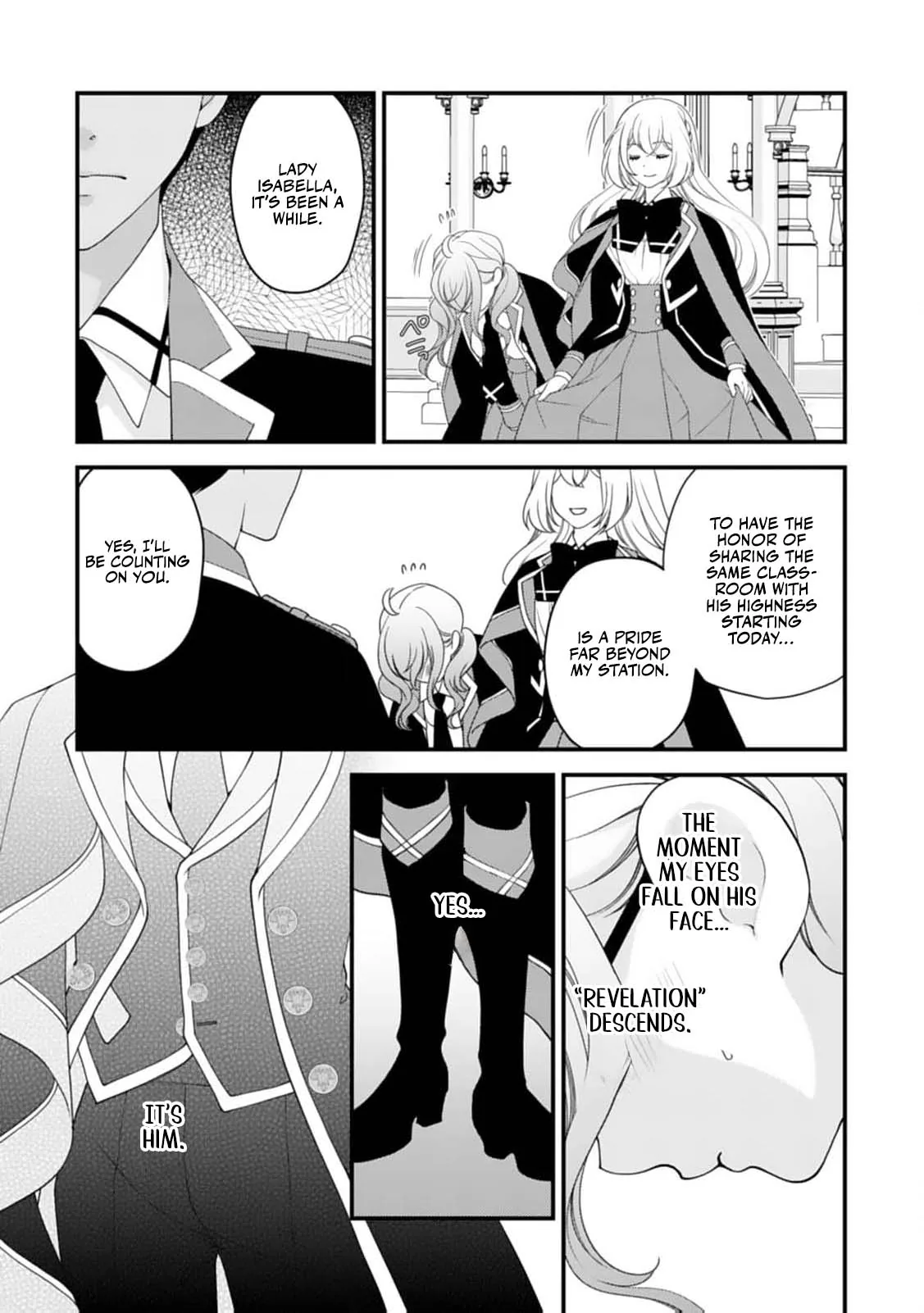 Akuyaku Reijou no Torimaki A desu ga, Outaishi Denka ni Semarareteimasu. Chapter 1 page 7 - 