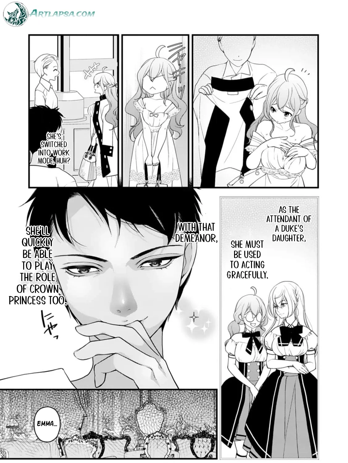 Akuyaku Reijou no Torimaki A desu ga, Outaishi Denka ni Semarareteimasu. Chapter 15 page 15 - 