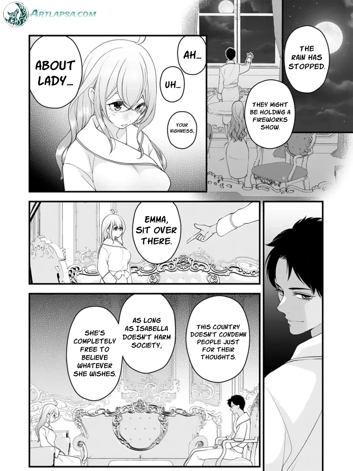 Akuyaku Reijou no Torimaki A desu ga, Outaishi Denka ni Semarareteimasu. Chapter 15 page 37 - 