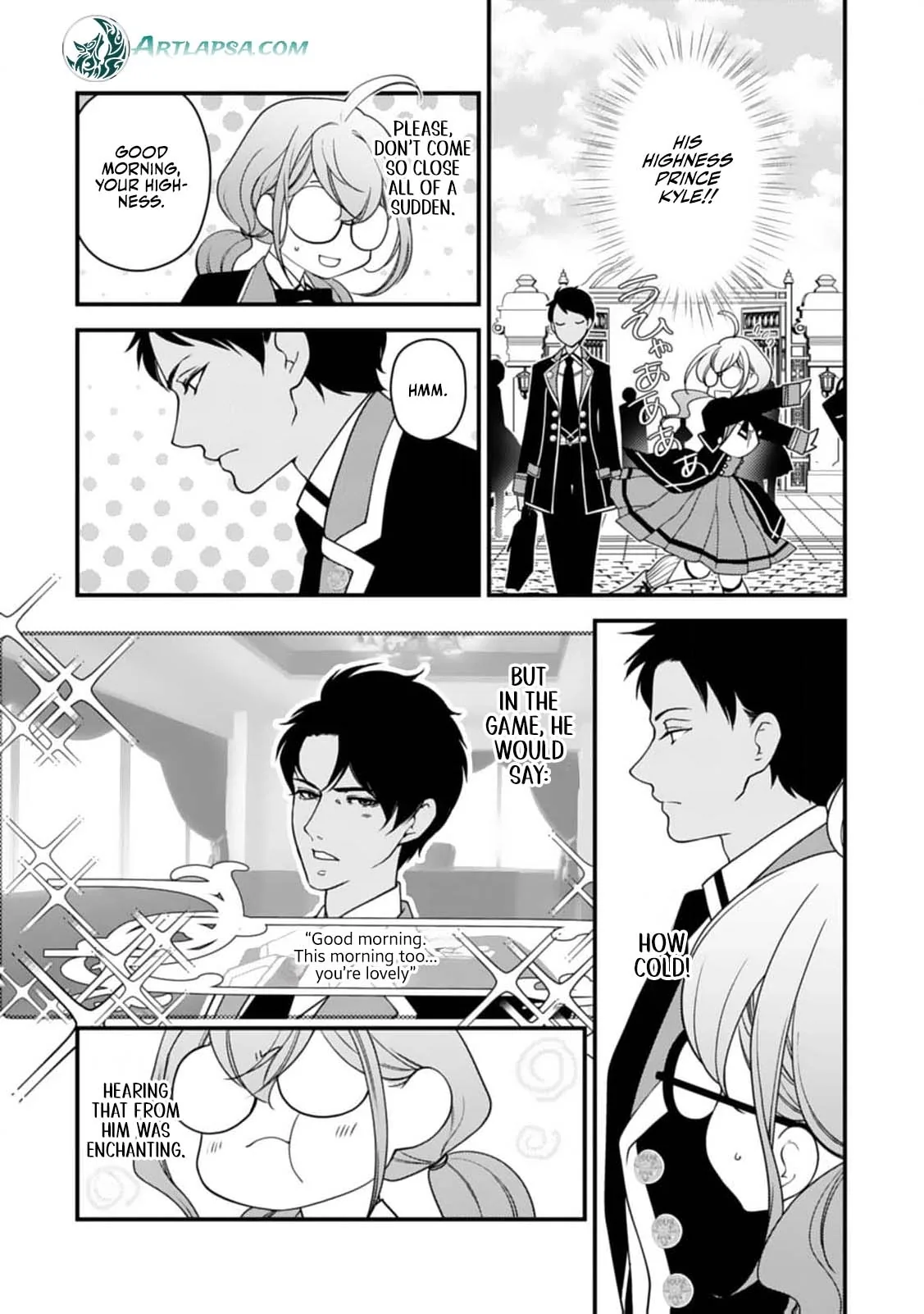 Akuyaku Reijou no Torimaki A desu ga, Outaishi Denka ni Semarareteimasu. Chapter 3 page 4 - 