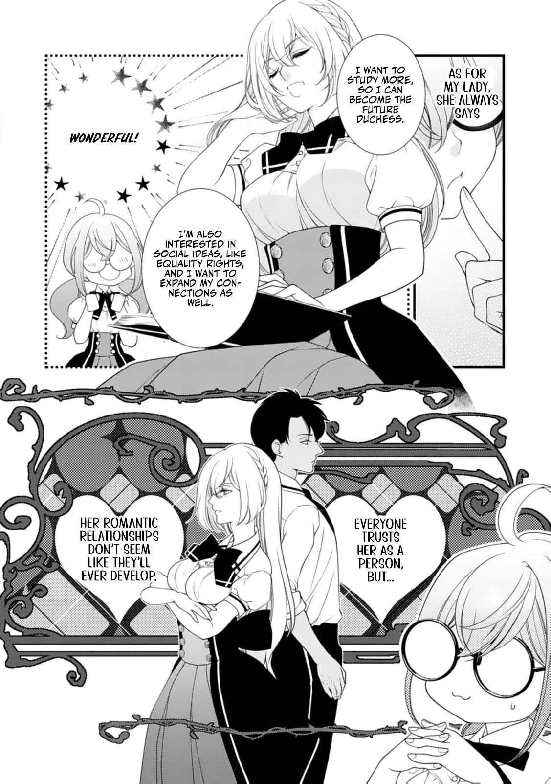 Akuyaku Reijou no Torimaki A desu ga, Outaishi Denka ni Semarareteimasu. Chapter 4 page 9 - 