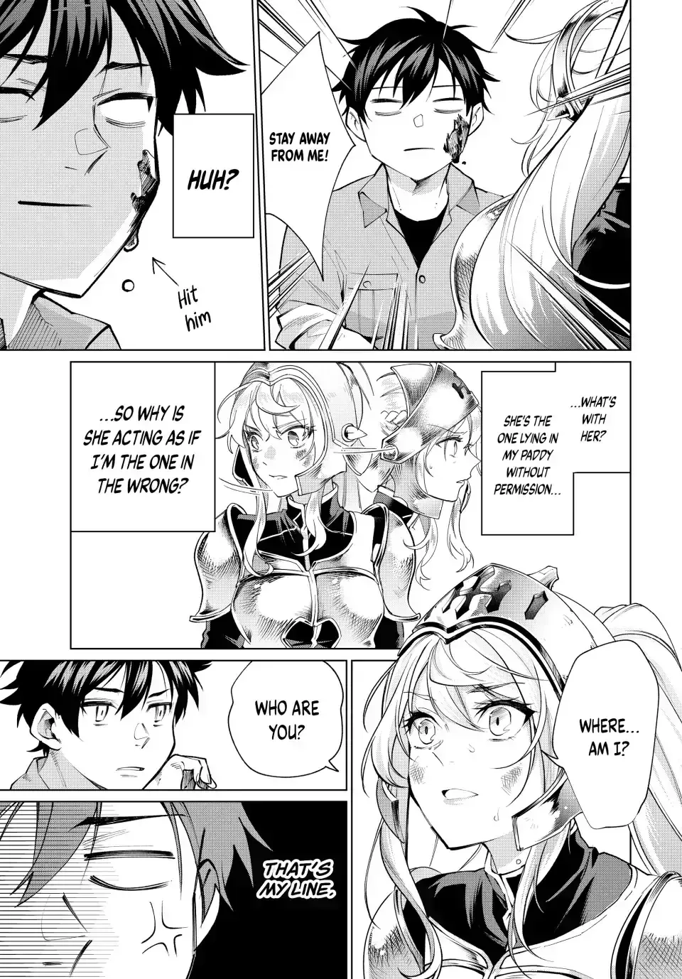 All My Neighbors are Convinced the Female Knight from My Rice Field Is My Wife Chapter 1.3 page 12 - 