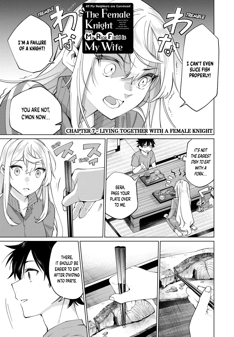 All My Neighbors are Convinced the Female Knight from My Rice Field Is My Wife Chapter 7 page 2 - 