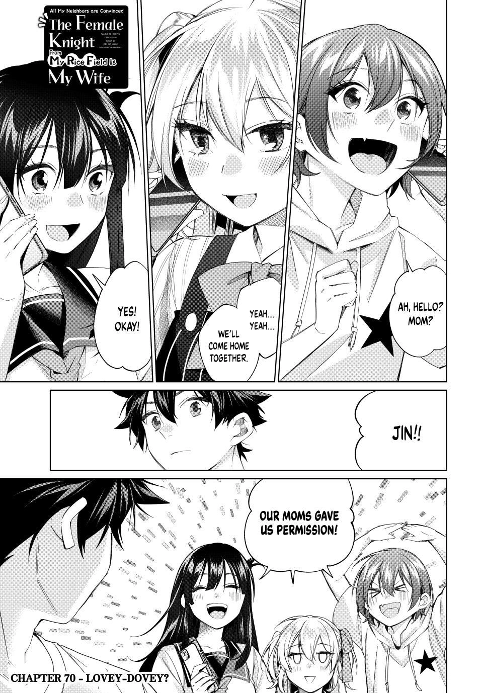 All My Neighbors are Convinced the Female Knight from My Rice Field Is My Wife Chapter 70 page 1 - 