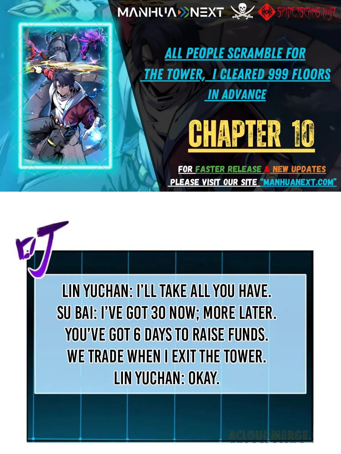 All People Scramble for the Tower, I Cleared 999 Floors in Advance Manga Chapter 10 page 1 - 