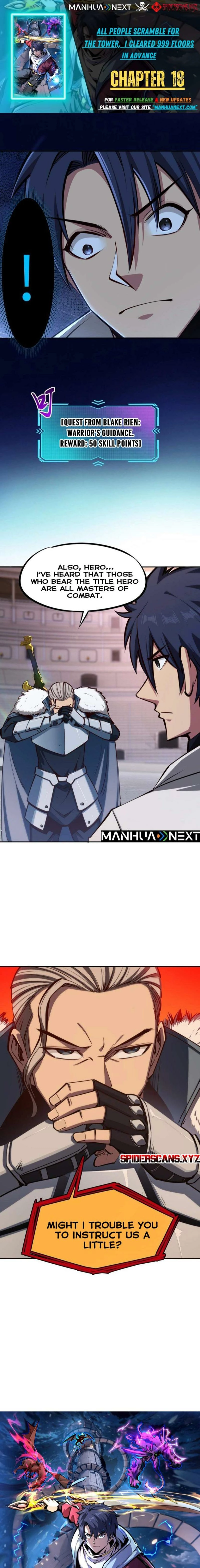 All People Scramble for the Tower, I Cleared 999 Floors in Advance Manga Chapter 18 page 1 - 