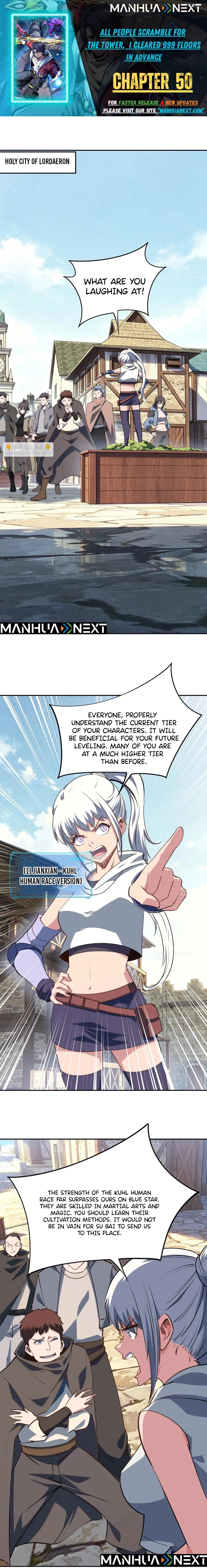 All People Scramble for the Tower, I Cleared 999 Floors in Advance Manga Chapter 50 page 1 - 