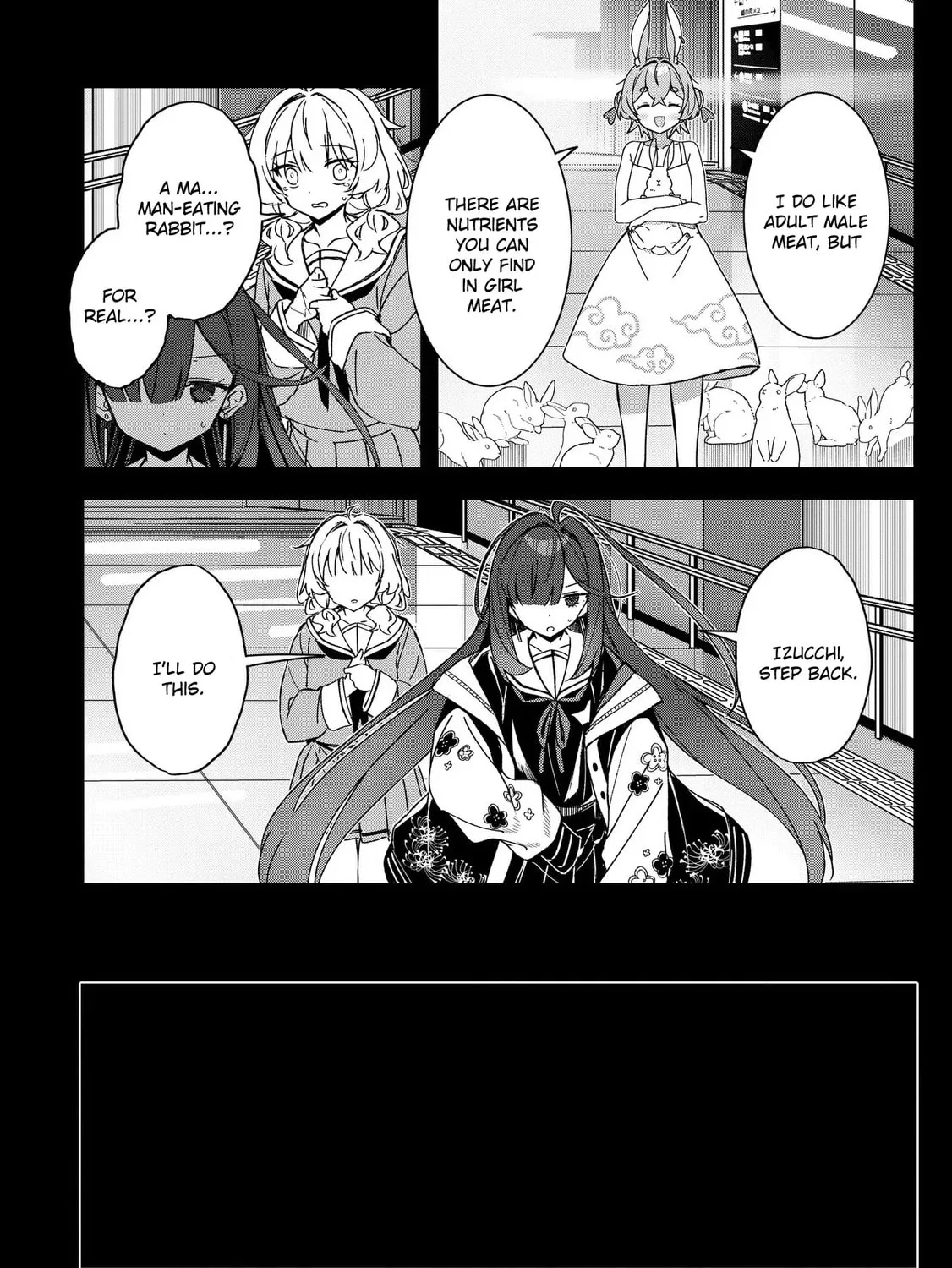 Also Sprach for Rabbit: Eliminate the Murderous Rabbits Hiding in the Underground Mall Chapter 8 page 27 - 