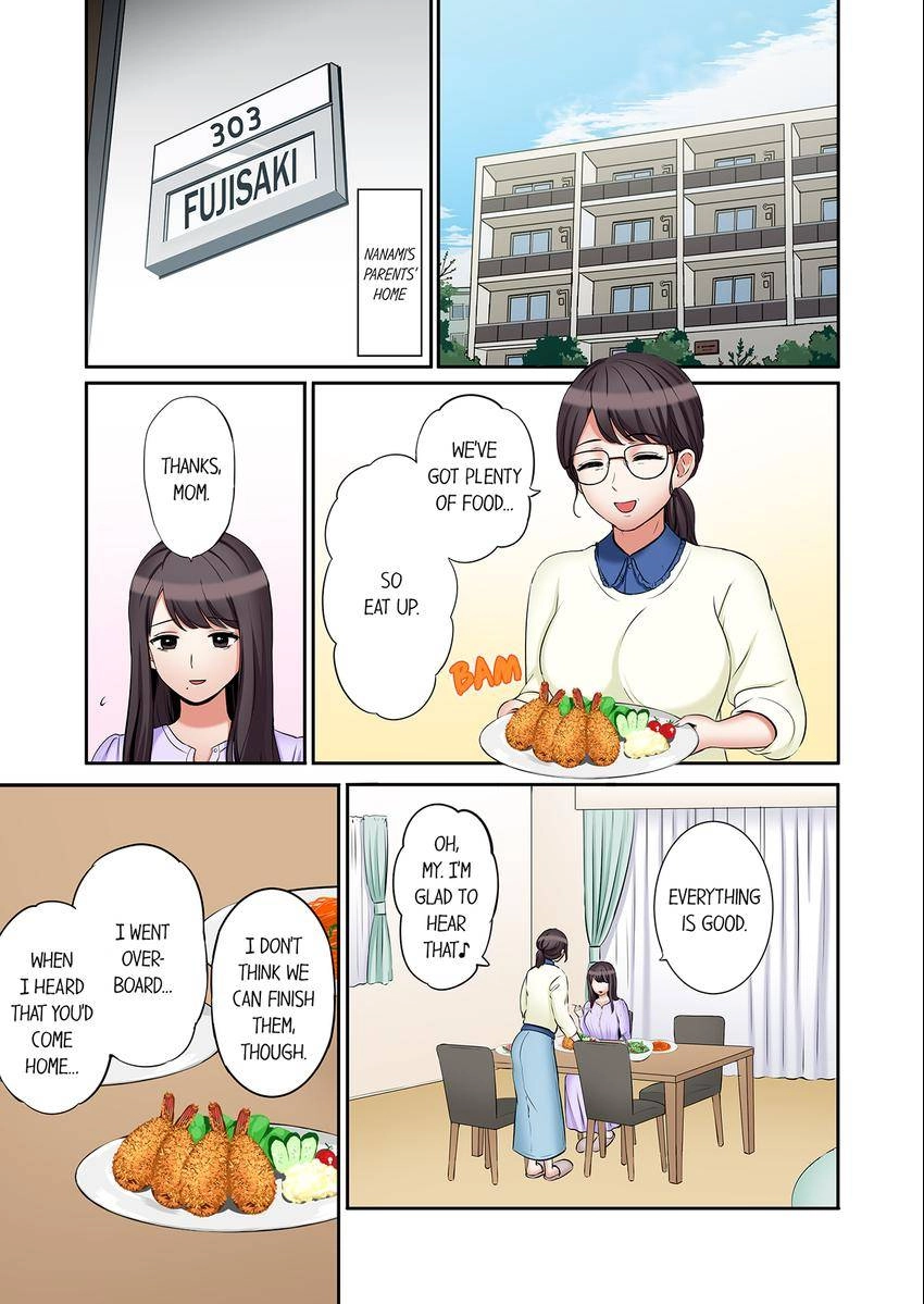 "Ato 3-kai wa Ikeru yo ne?" Otto no Kitaku Mae, Zetsurin Gitei ni Nando mo Hametaosareru Tsuma Chapter 121 page 1 - 