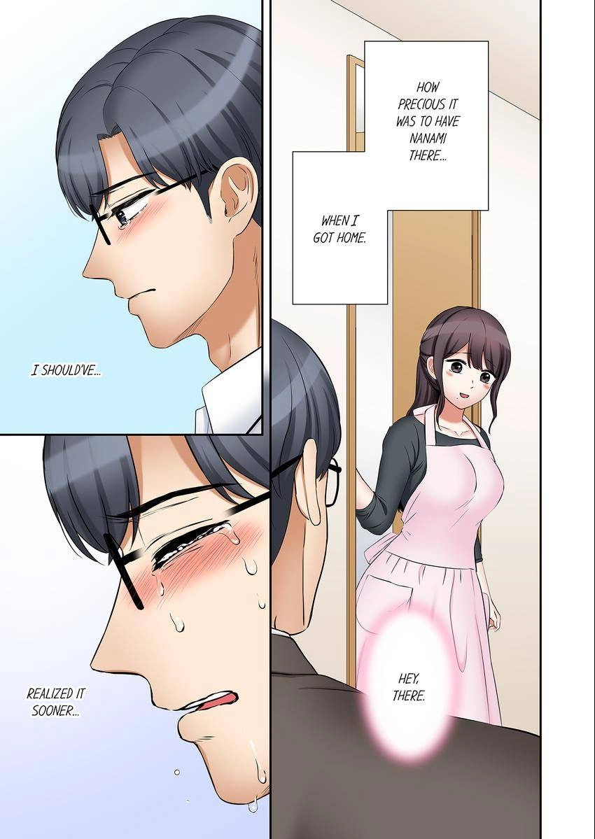 "Ato 3-kai wa Ikeru yo ne?" Otto no Kitaku Mae, Zetsurin Gitei ni Nando mo Hametaosareru Tsuma Chapter 122 page 1 - 