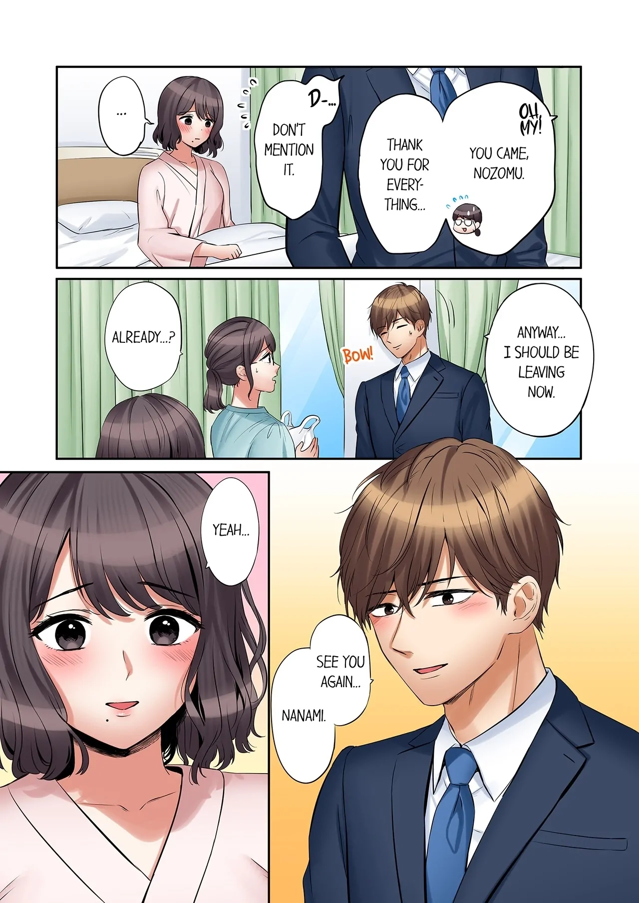 "Ato 3-kai wa Ikeru yo ne?" Otto no Kitaku Mae, Zetsurin Gitei ni Nando mo Hametaosareru Tsuma Chapter 149 page 1 - 