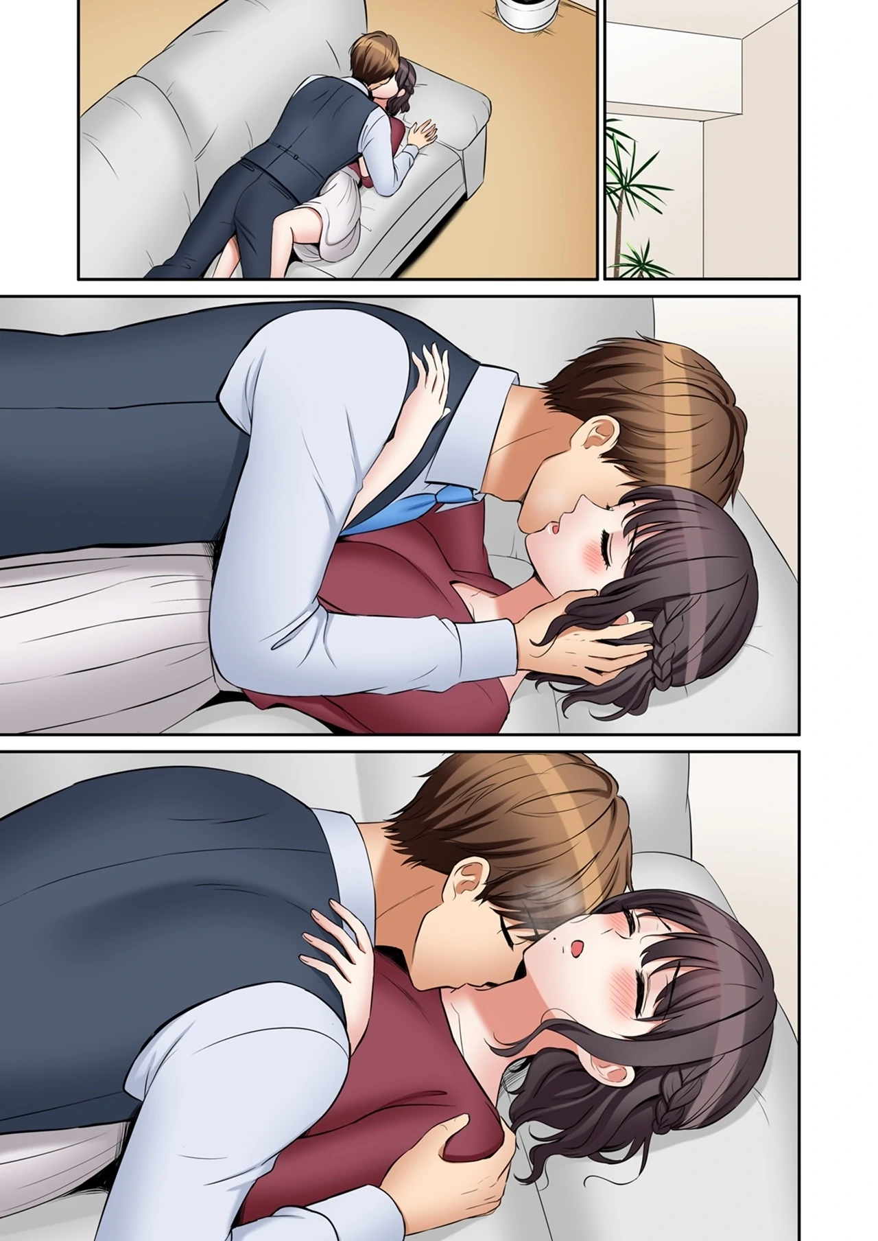 "Ato 3-kai wa Ikeru yo ne?" Otto no Kitaku Mae, Zetsurin Gitei ni Nando mo Hametaosareru Tsuma Chapter 163 page 1 - 