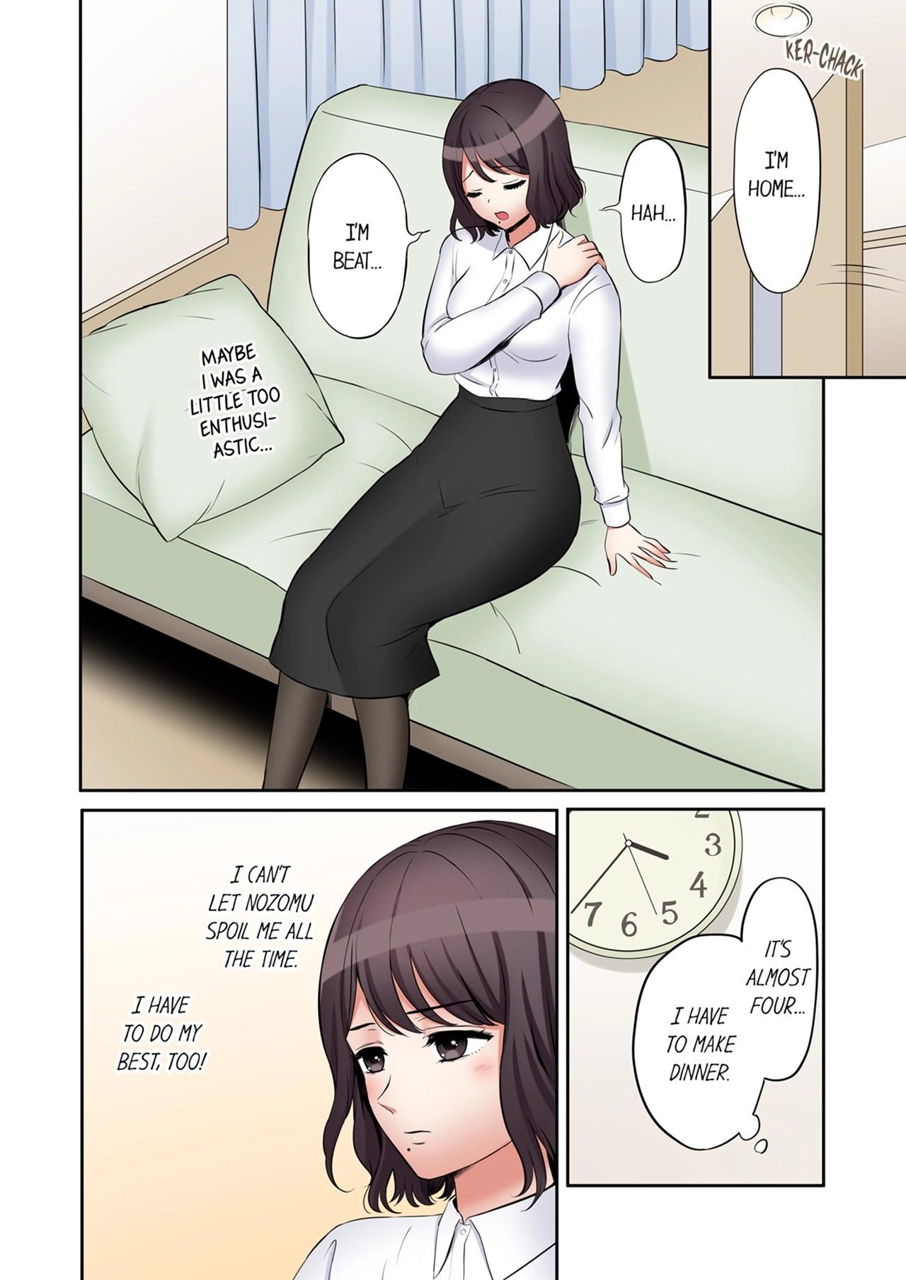 "Ato 3-kai wa Ikeru yo ne?" Otto no Kitaku Mae, Zetsurin Gitei ni Nando mo Hametaosareru Tsuma Chapter 169 page 4 - 