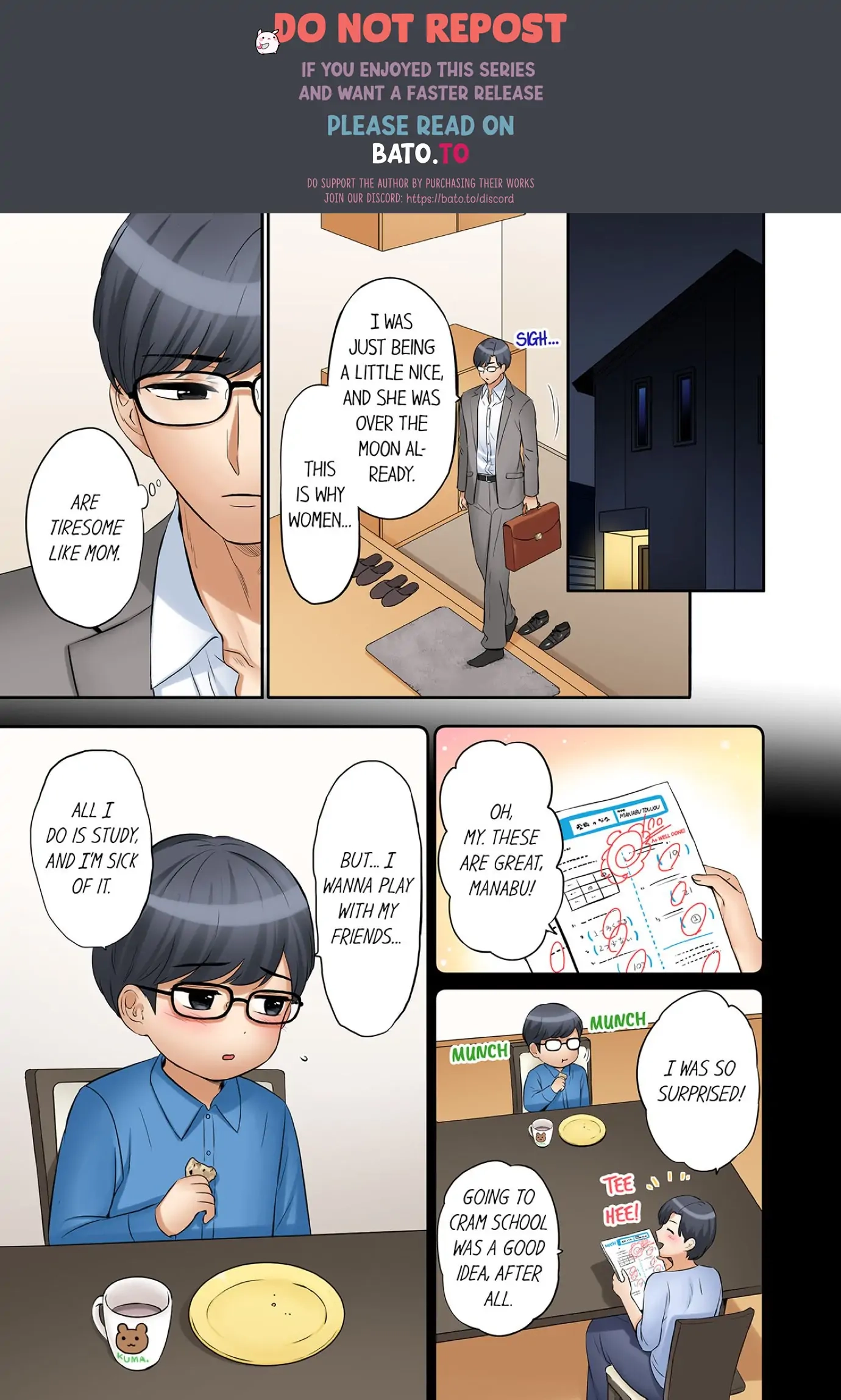 "Ato 3-kai wa Ikeru yo ne?" Otto no Kitaku Mae, Zetsurin Gitei ni Nando mo Hametaosareru Tsuma Chapter 36 page 1 - 