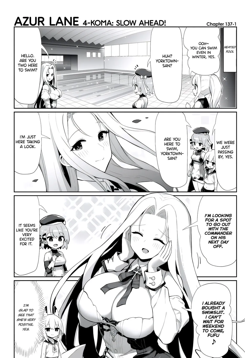 Azur Lane 4-koma: Slow Ahead! Chapter 137 page 1 - 