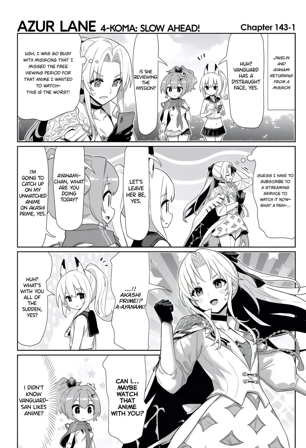 Azur Lane 4-koma: Slow Ahead! Chapter 143 page 1 - 