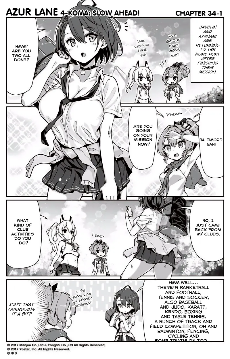Azur Lane Bisoku Zenshin! Chapter 34 page 1 - 
