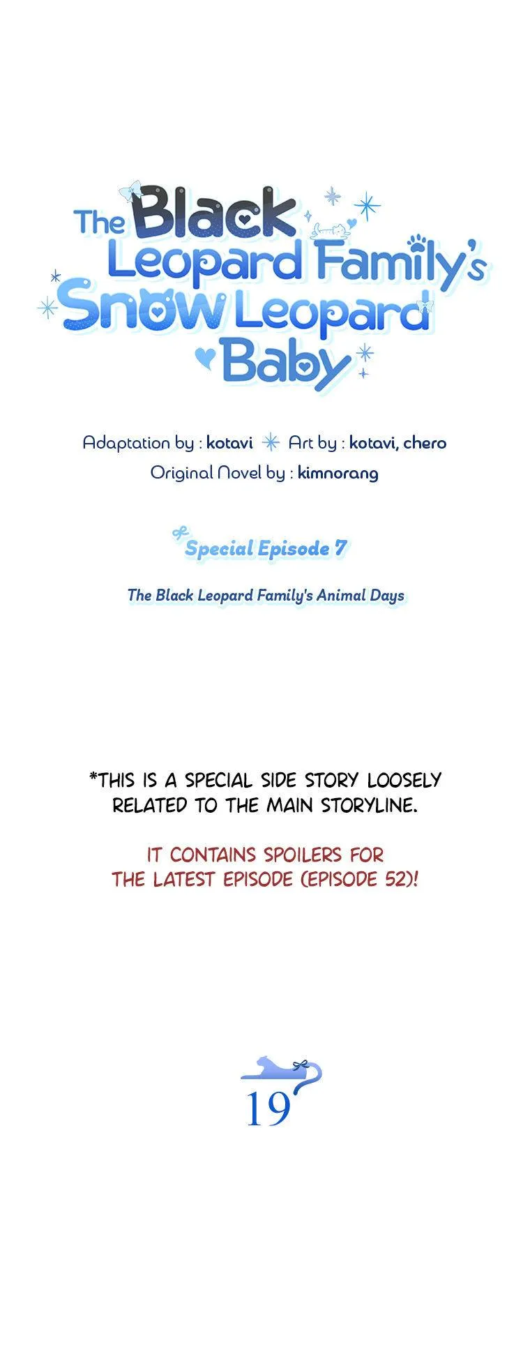 Baby Snow Leopard of the Black Leopard Family Chapter 52.5 page 1 - 