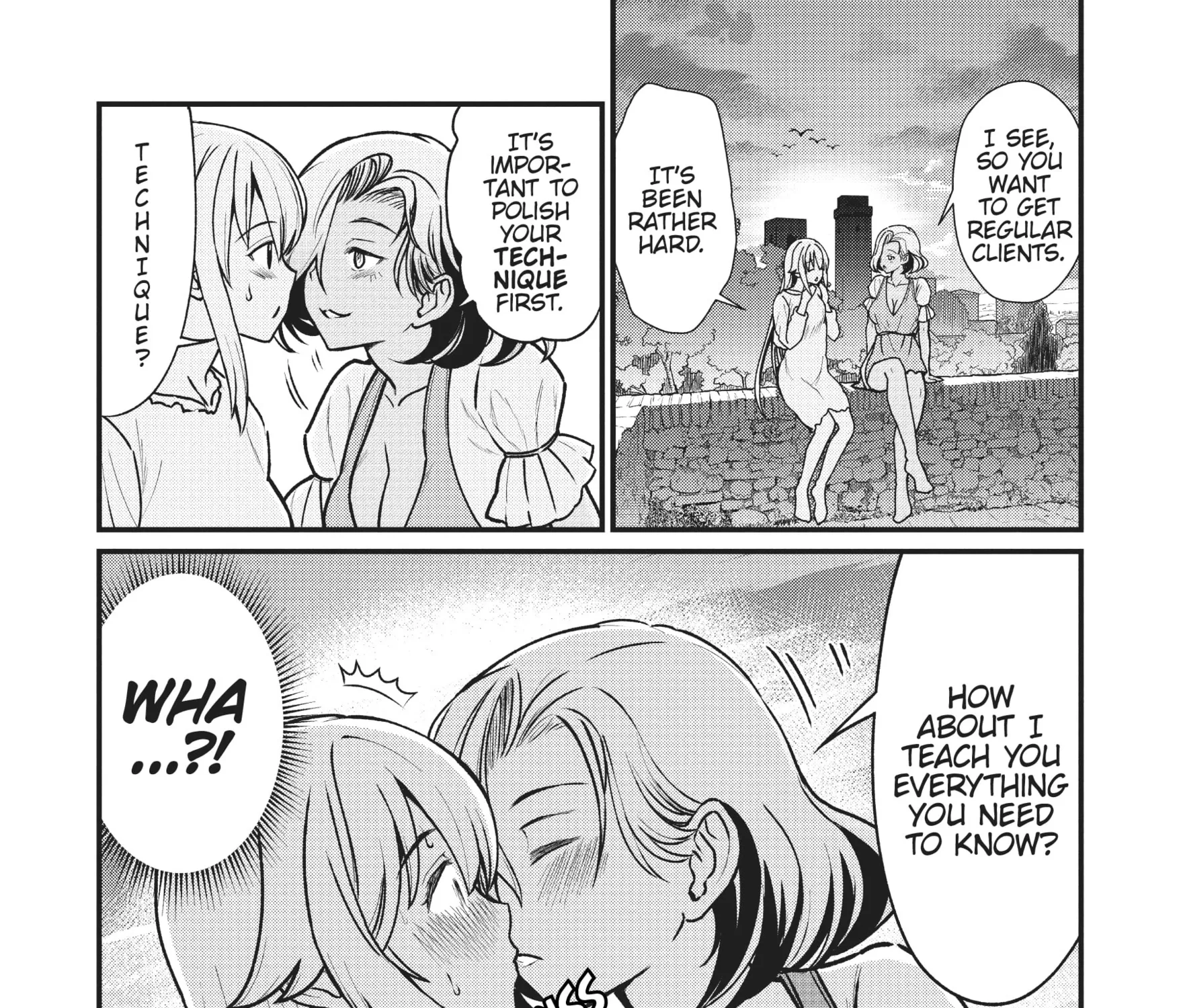 Becoming a Princess Knight and Working at a Yuri Brothel Chapter 3 page 35 - 