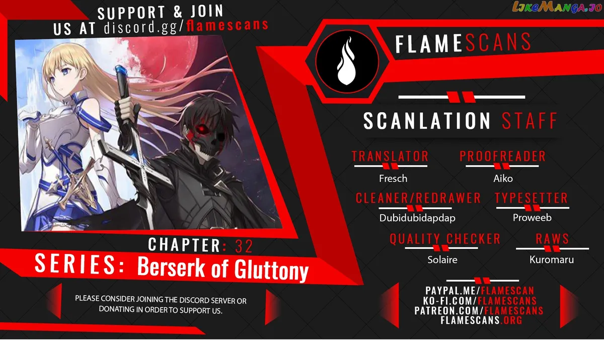 Berserk of Gluttony  Manga Chapter 32 page 1 - 