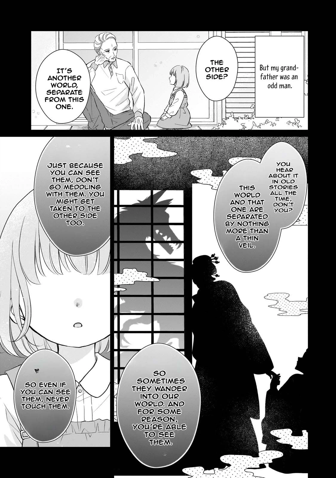 Beyond the Thin Veil — The Spirit-Seeing Lady and the Strongest Soldier Chapter 1 page 13 - 