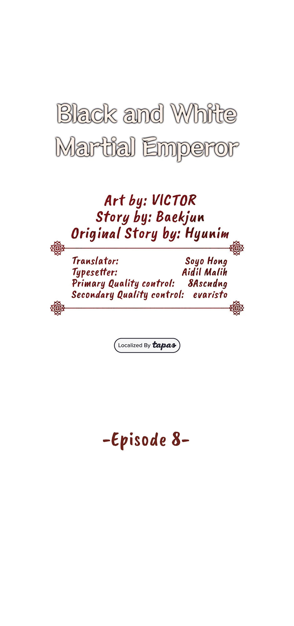 Black and White Martial Emperor Chapter 8 page 1 - 