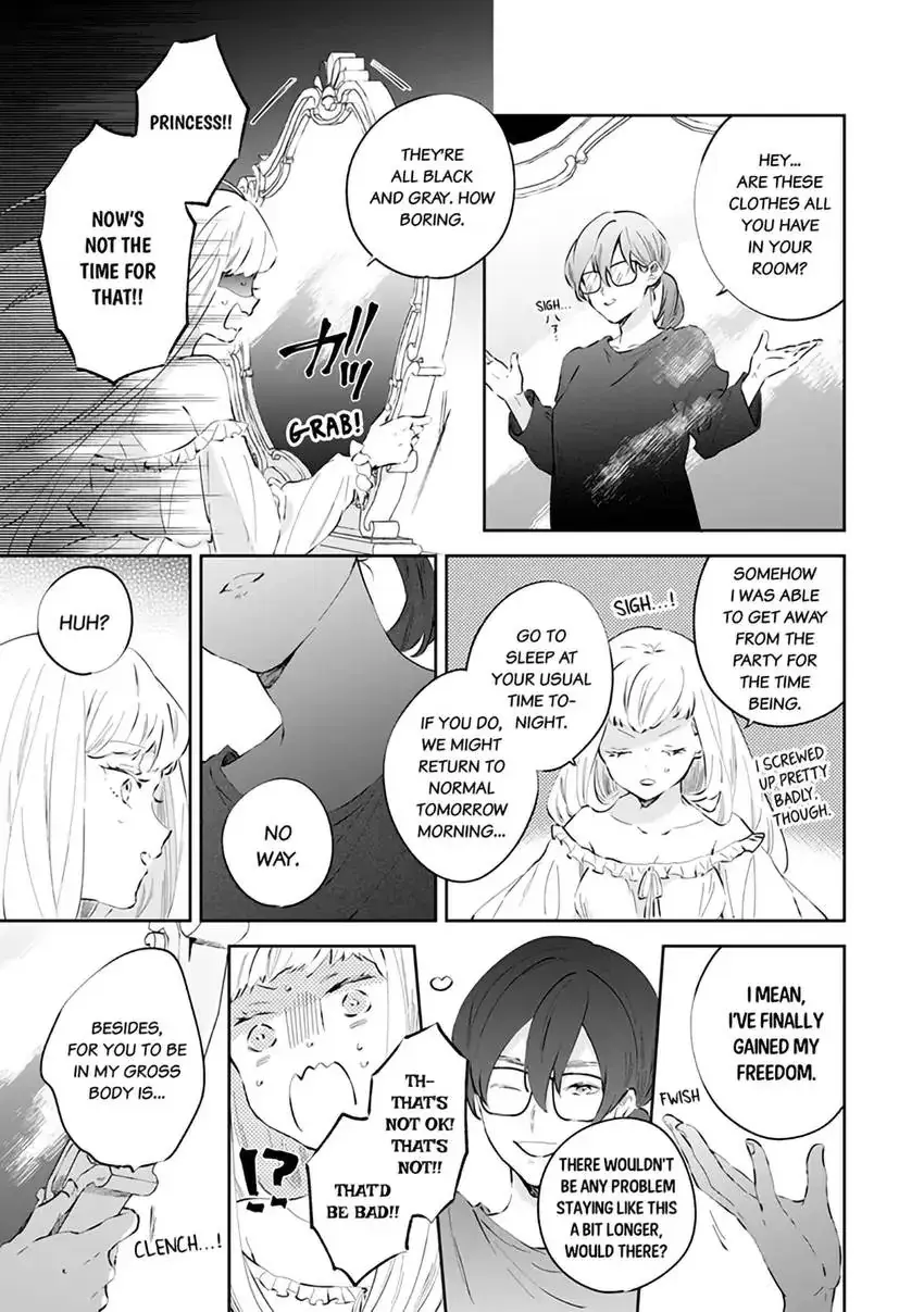 Body Swap of a Nerdy Girl and A Princess Reborn in Another World: Kiss Me Until I